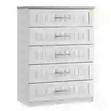 Oak Top Classic 5 Drawer 30" Wide Chest Grey, Ivory, White